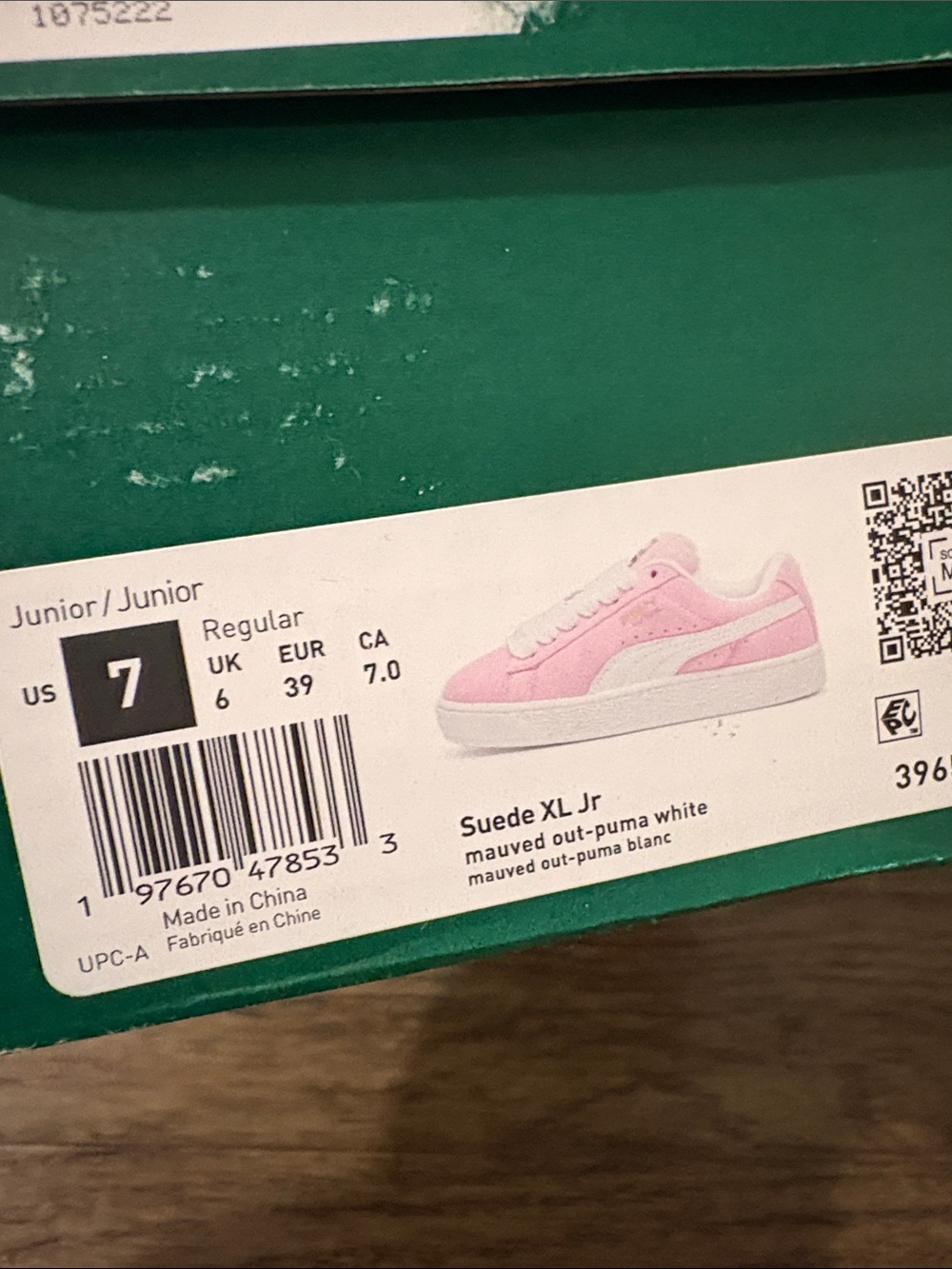 NIB[ PUMA] Suede XL Pink Sneakers Tennis Shoes Mauved Out/White Womens 8.5 / Y 7 - Picture 15 of 15
